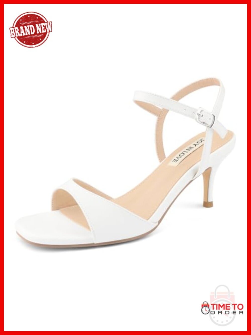 Kitten Heel Sandals Open Toe Ankle Strap Dress Shoes